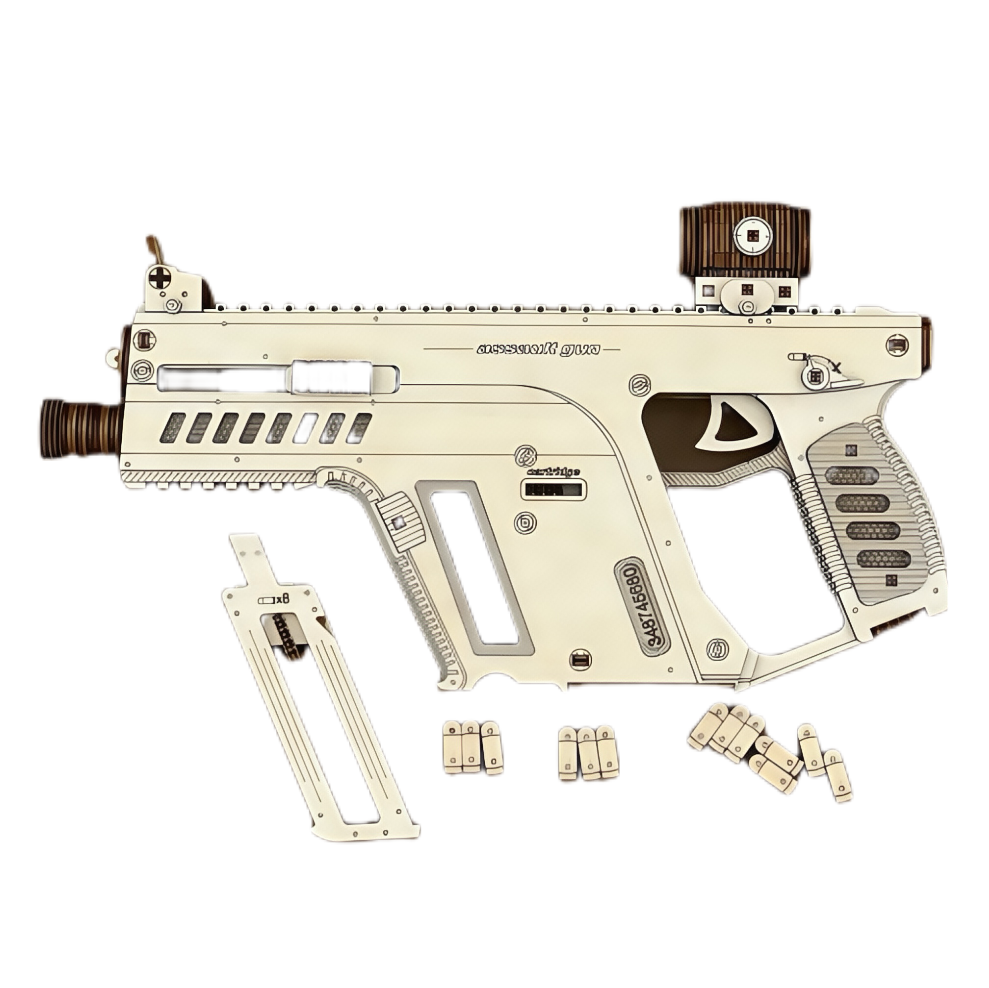 Mini Submachine Gun 3D Wooden Puzzle Model